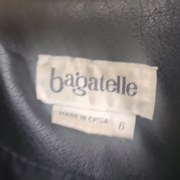 Bagatelle Vintage Black Leather Midi Trench Coat Belted Edgy 90s - Picture 3 of 12